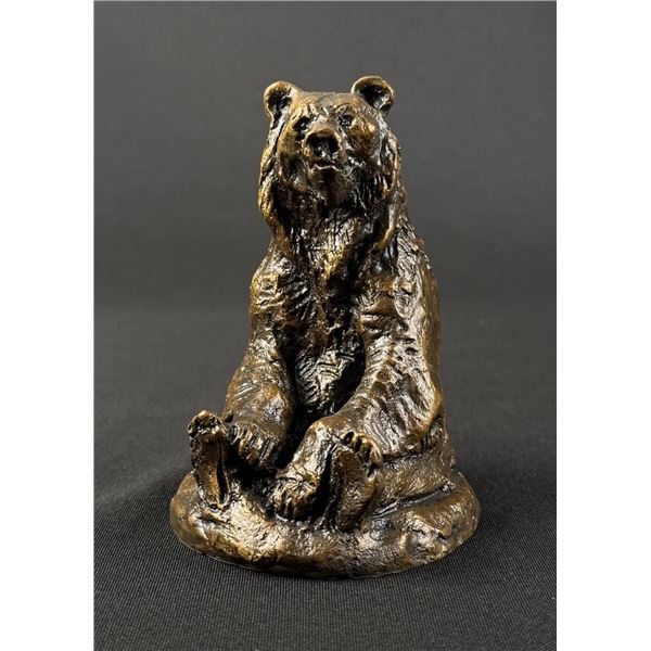 Charles M Russell Montana Sitting Bear Bronze