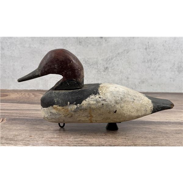 Antique Folk Art Canvasback Wood Duck Decoy