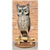 Image 1 : Folk Art Carved Owl on Perch