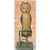 Image 1 : Folk Art Carved Owl on Perch