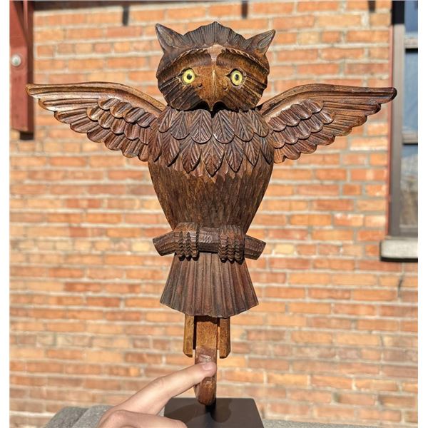 Black Forest German Flying Owl Coat Hook