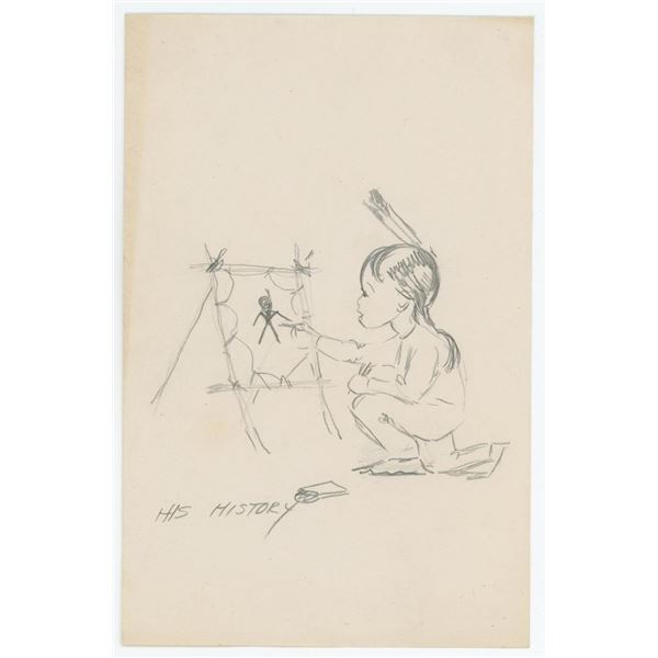 Ace Powell Little Indian Drawing