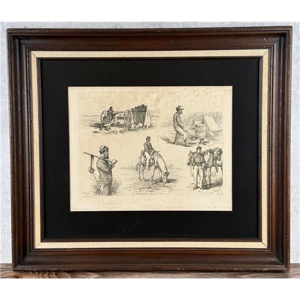 Edwin Forbes Civil War Etching