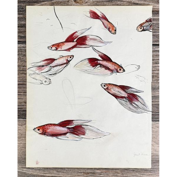 Janet Elizabeth Turner Betta Fish Painting