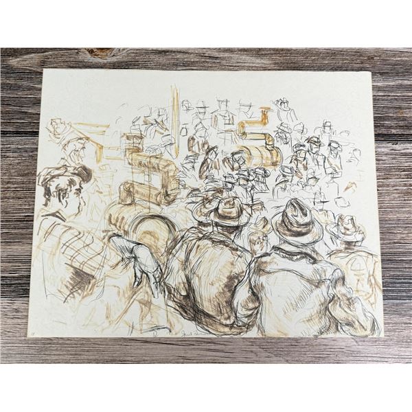 Janet Elizabeth Turner Cattle Auction Sketch