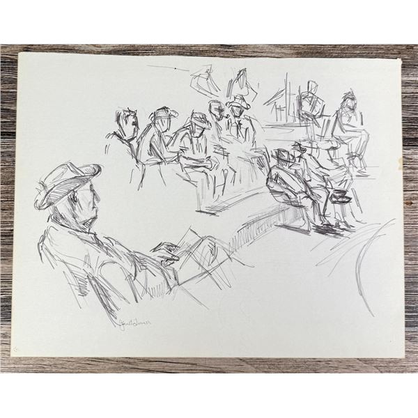 Janet Elizabeth Turner Cattle Auction Sketch