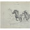 Image 2 : Byron Wolfe Indian Lassoing a Horse Drawing