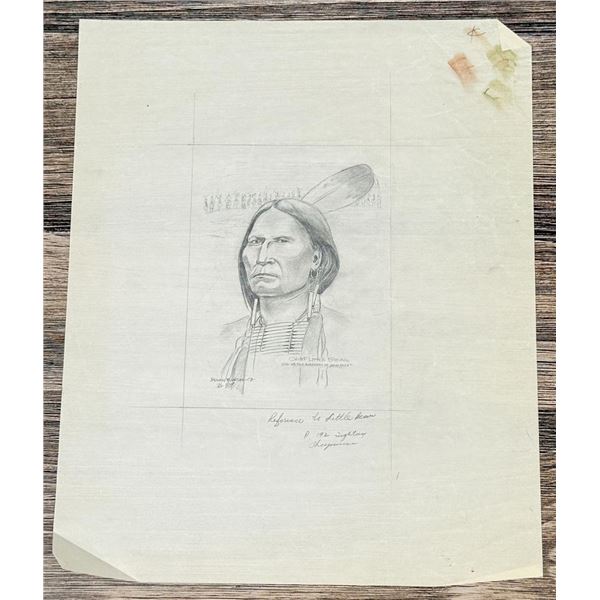 Byron Wolfe Chief Little Bear Drawing