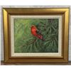 Image 1 : Joe Thornbrugh Scarlet Tanager Acrylic Painting