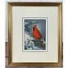 Image 1 : Thelma Giampietri Winter Cardinal Gouache Painting
