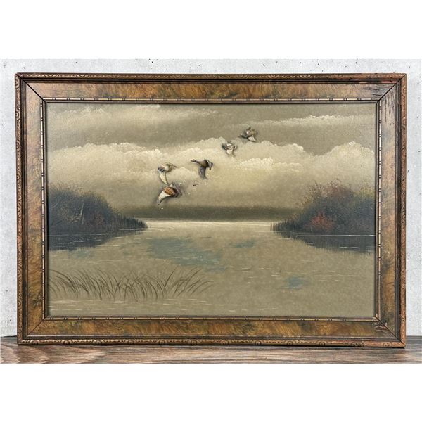 Charles Haddon Perdew Painted Duck Decoy Diorama
