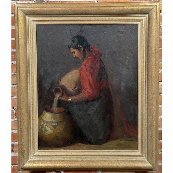 Amedee Joullin Filling The Olla Painting