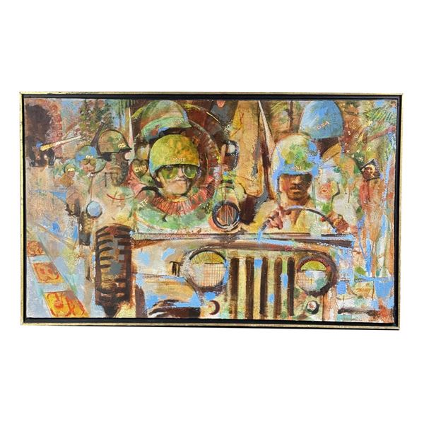 John Thamm Soldiers Oil Painting