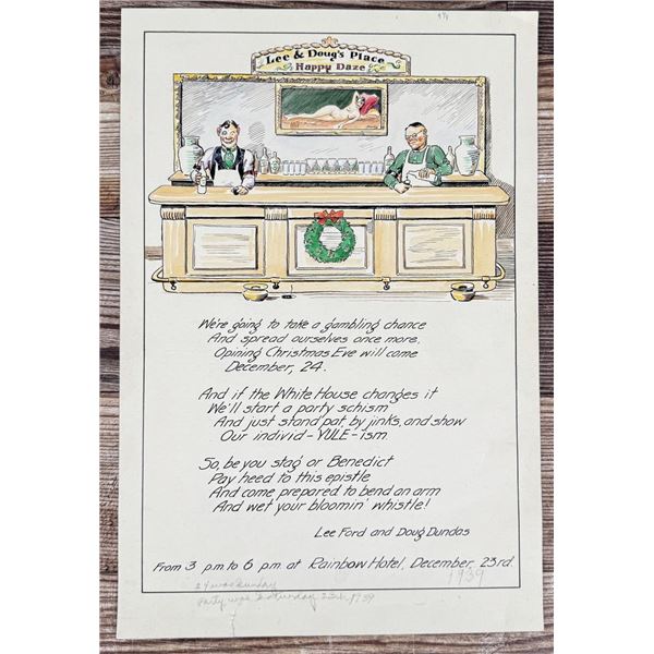 1939 Shorty Shope Montana Christmas Card Painting