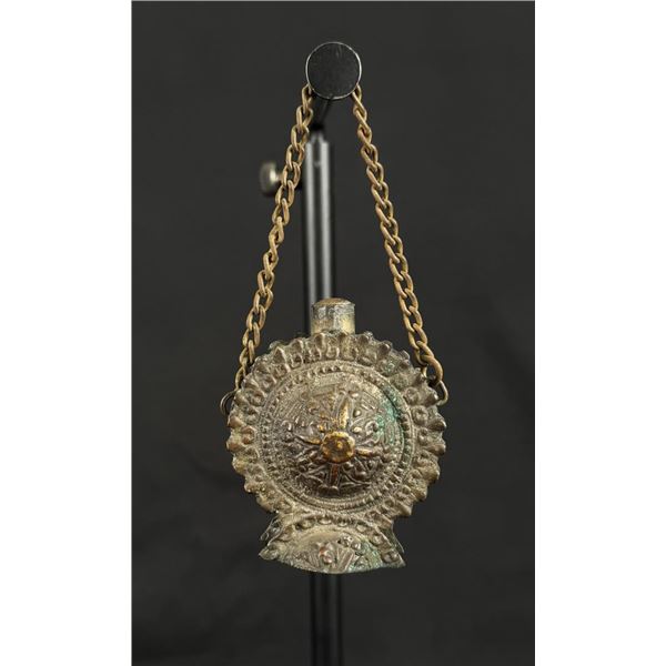 Balkan Greek Orthodox Brass Powder Flask