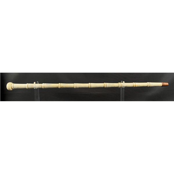 Whaler Made Scrimshaw Cane Walking Stick