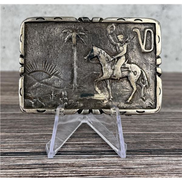 Rancheros Visitadores Sterling Cowboy Belt Buckle