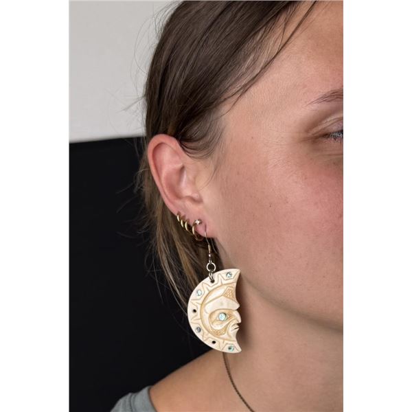 Patty Fawn Kwakiutl Northwest Coast Moon Earrings