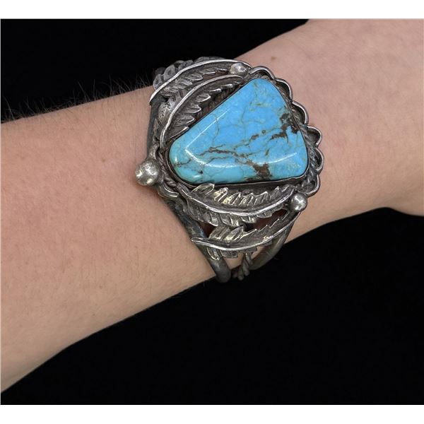 Navajo Sterling Silver Turquoise Bracelet