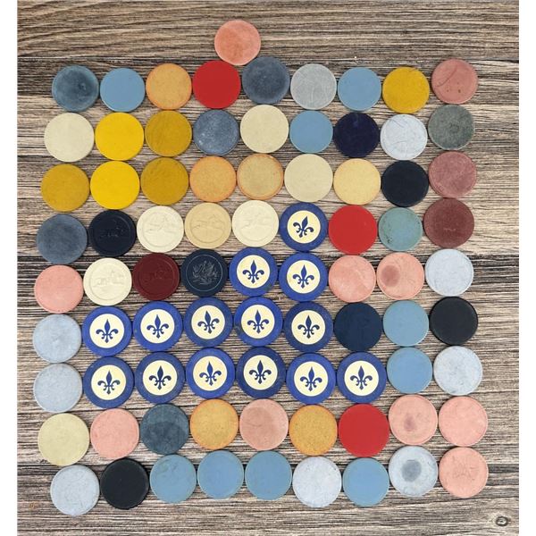 Antique Montana Saloon Clay Poker Chips