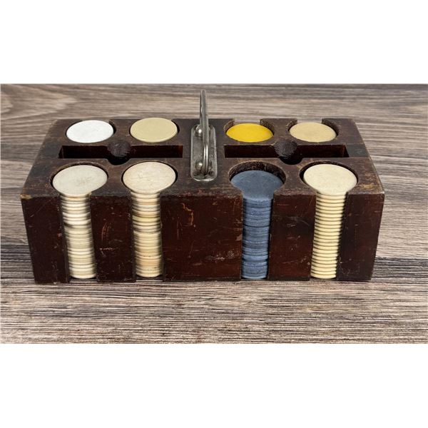 Antique Montana Saloon Clay Poker Chips