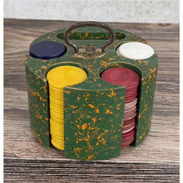 Antique Montana Saloon Clay Poker Chips