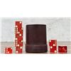 Image 1 : Flamingo Las Vegas Leather Dice Cup and Dice