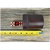 Image 9 : Flamingo Las Vegas Leather Dice Cup and Dice