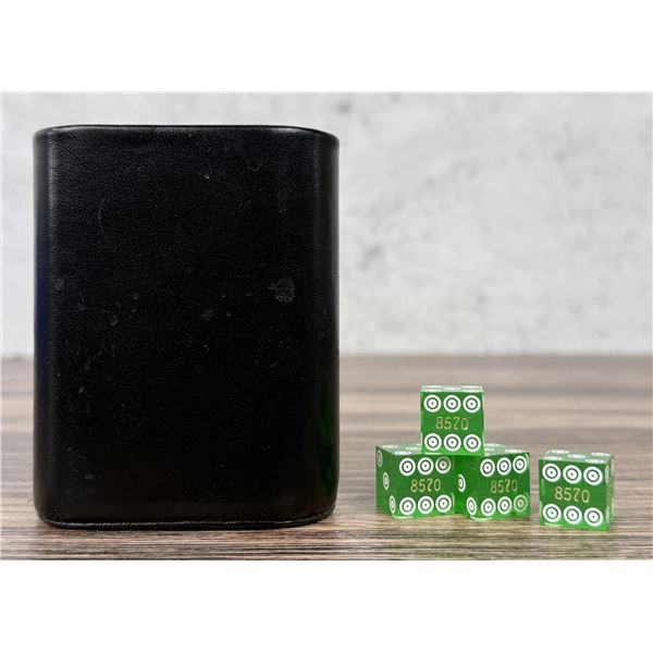 Leather Dice Cup and Dice