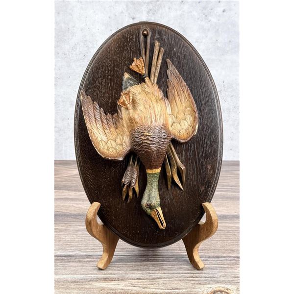 American Decoy Maker Carved Hanging Game Plaque