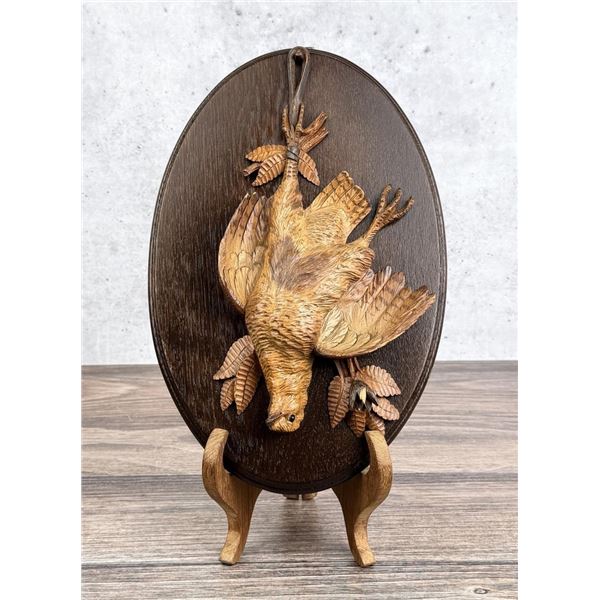 American Decoy Maker Carved Hanging Game Plaque