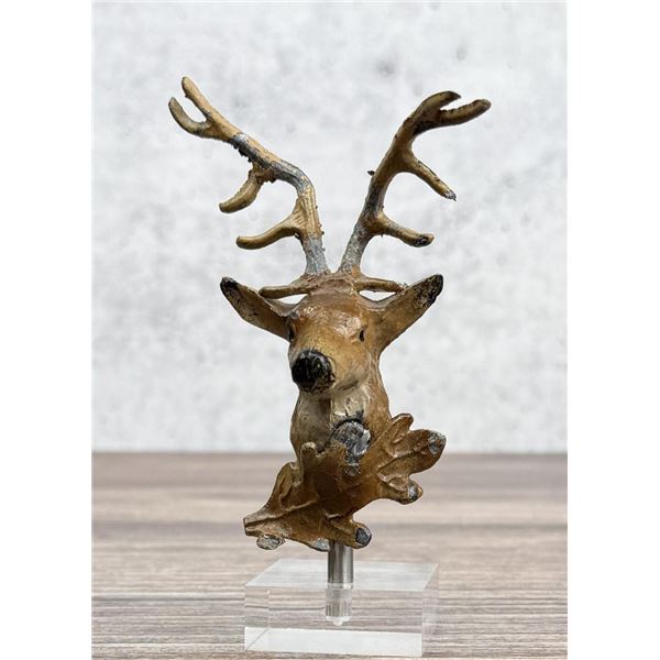Cold Painted Metal Austrian Stag Head