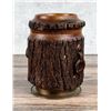 Image 2 : Antique Hickory Log Humidor Smoke Stand