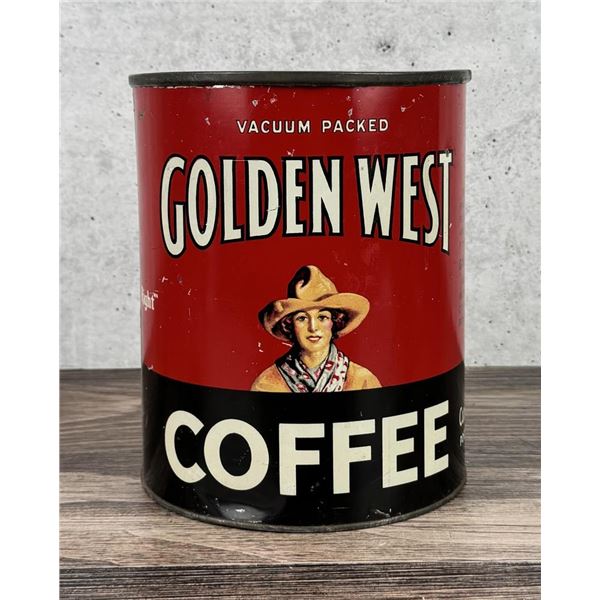 Golden West Cowgirl Coffee Tin Can 5lb