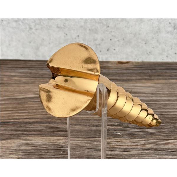 Mid Century Large Brass Screw Paperweight