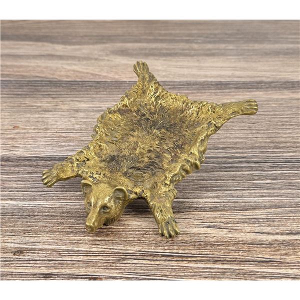 Vienna Bronze Bear Rug Pin Dish