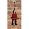 Image 2 : Folk Art Metal Jumping Santa Pull String Toy