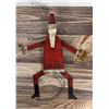 Image 4 : Folk Art Metal Jumping Santa Pull String Toy