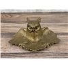 Judd Bronze Arts & Crafts Owl Inkwell Pen Tray