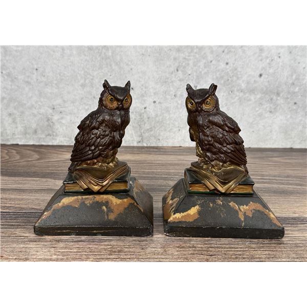 Coronet Austrian Cold Painted Owl Bookends