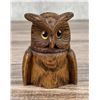 Black Forest German Carved Owl Inkwell