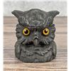 Arts & Crafts Figural Owl Head Inkwell