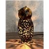 Image 1 : Pierced Metal Owl Desk Lamp