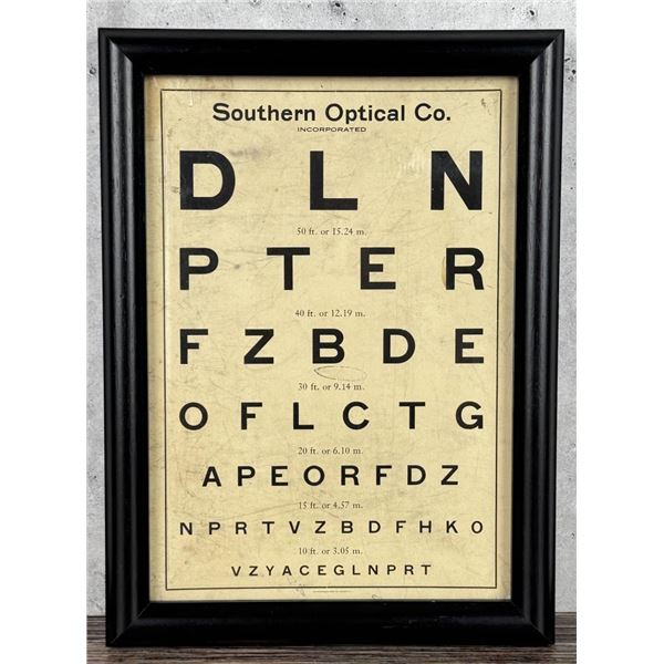 Southern Optical Snellen Optometrist Eye Chart