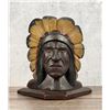 Image 1 : Folk Art Native American Indian Chief Carving