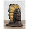 Image 2 : Folk Art Native American Indian Chief Carving
