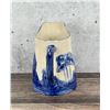 Image 3 : Blue White Yellowware Old Sleepy Eye Pitcher