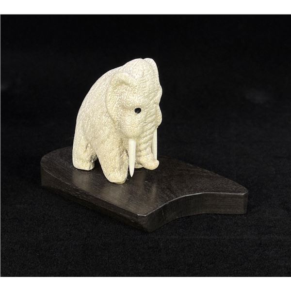 Alaskan Inuit Eskimo Carved Ivory Wooly Mammoth