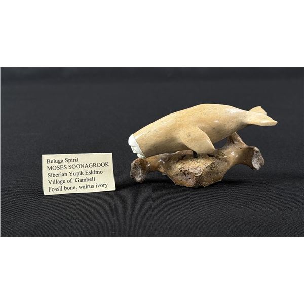 Moses Soonagrook Inuit Beluga Spirit Carving