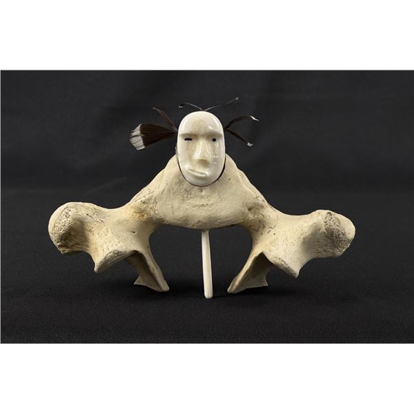 Hubert Kokuluk Inuit Whalebone Vertebrae Carving